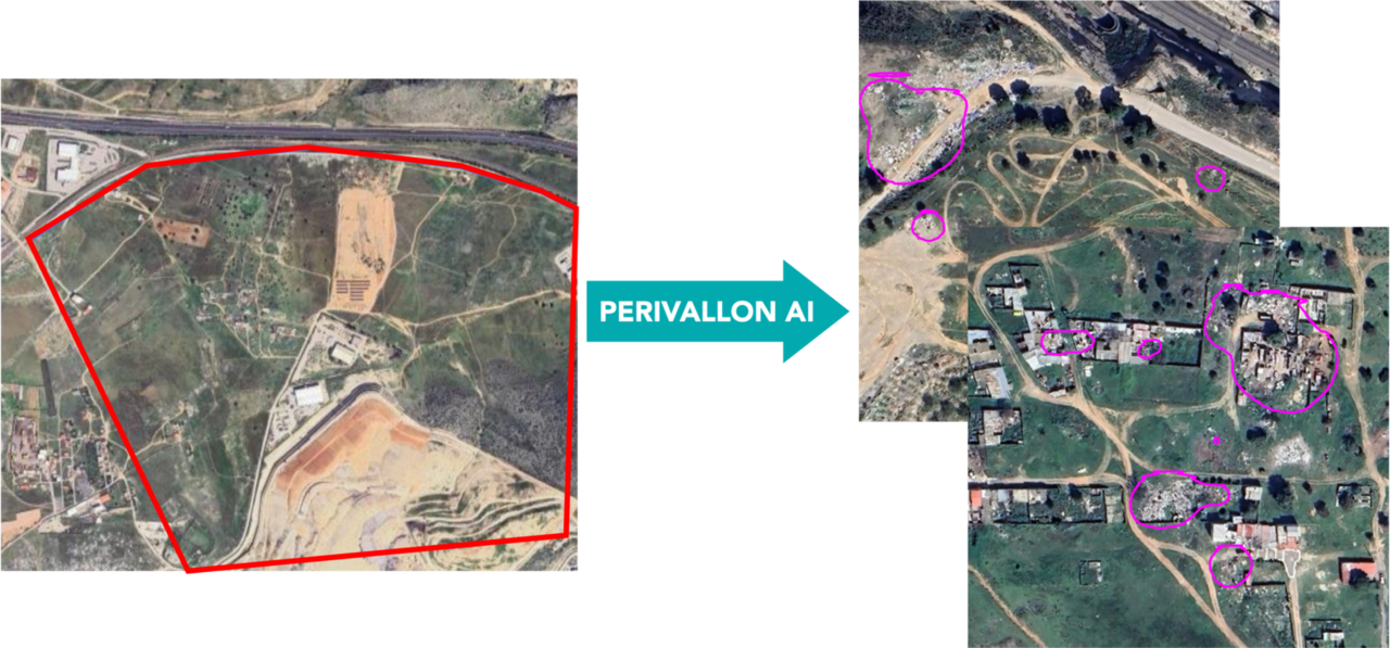  PERIVALLON AI, satellite images of illegal landfills identified