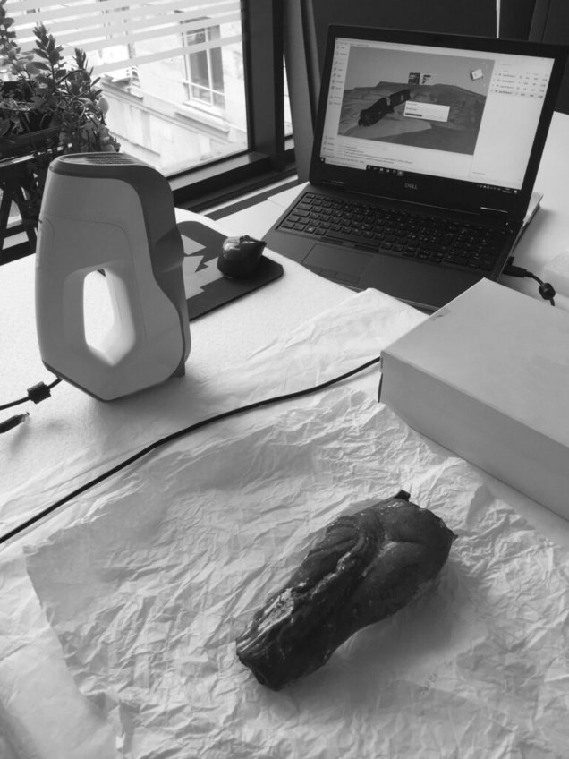 Postazione scanner allestita nella sala lavoro del Museo Egizio di Torino© ABCLab-Eidolon