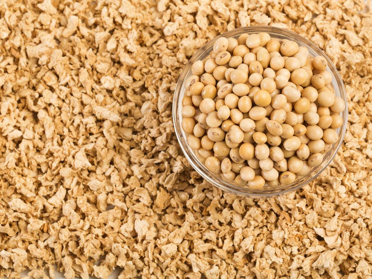 Crushed soybeans.