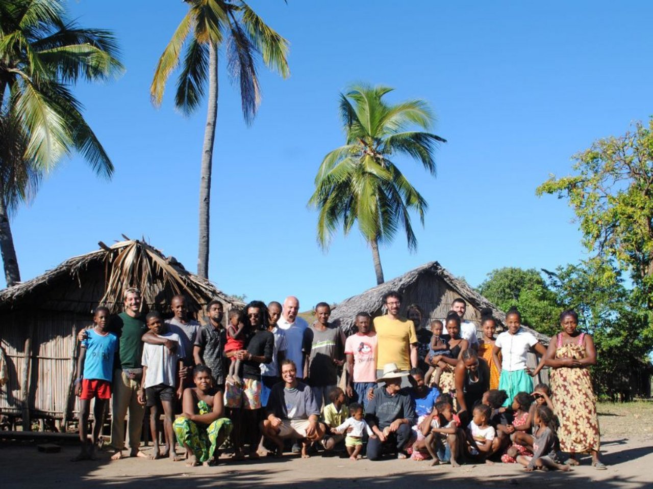 The research team together with the community of Nosy Mitsio island