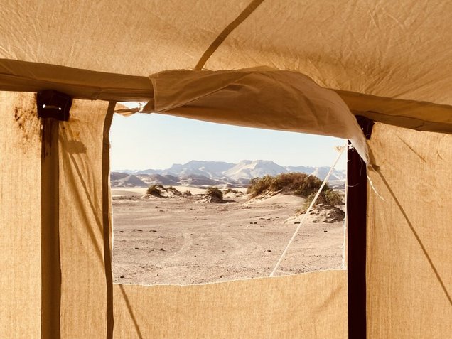 Veduta dalla tenda lavoro, Umm al-Dabadib © Caputo