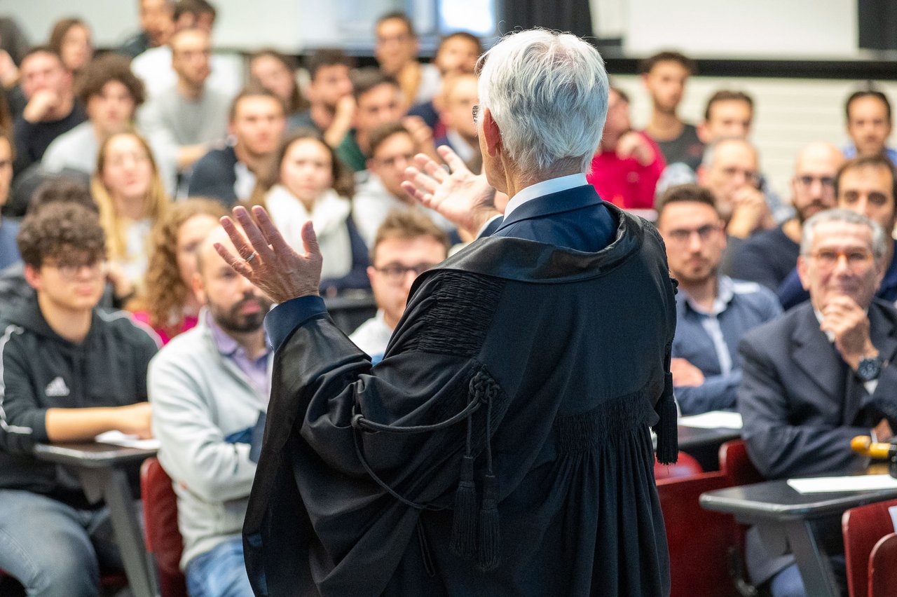Milano, 21 ottobre 2022 – Laurea honoris causa a Gerard Mourou (Nobel per la Fisica nel 2018) in Ingegneria Fisica – foto di Matteo Bergamini, © Lab Immagine Design POLIMI, Politecnico di Milano
