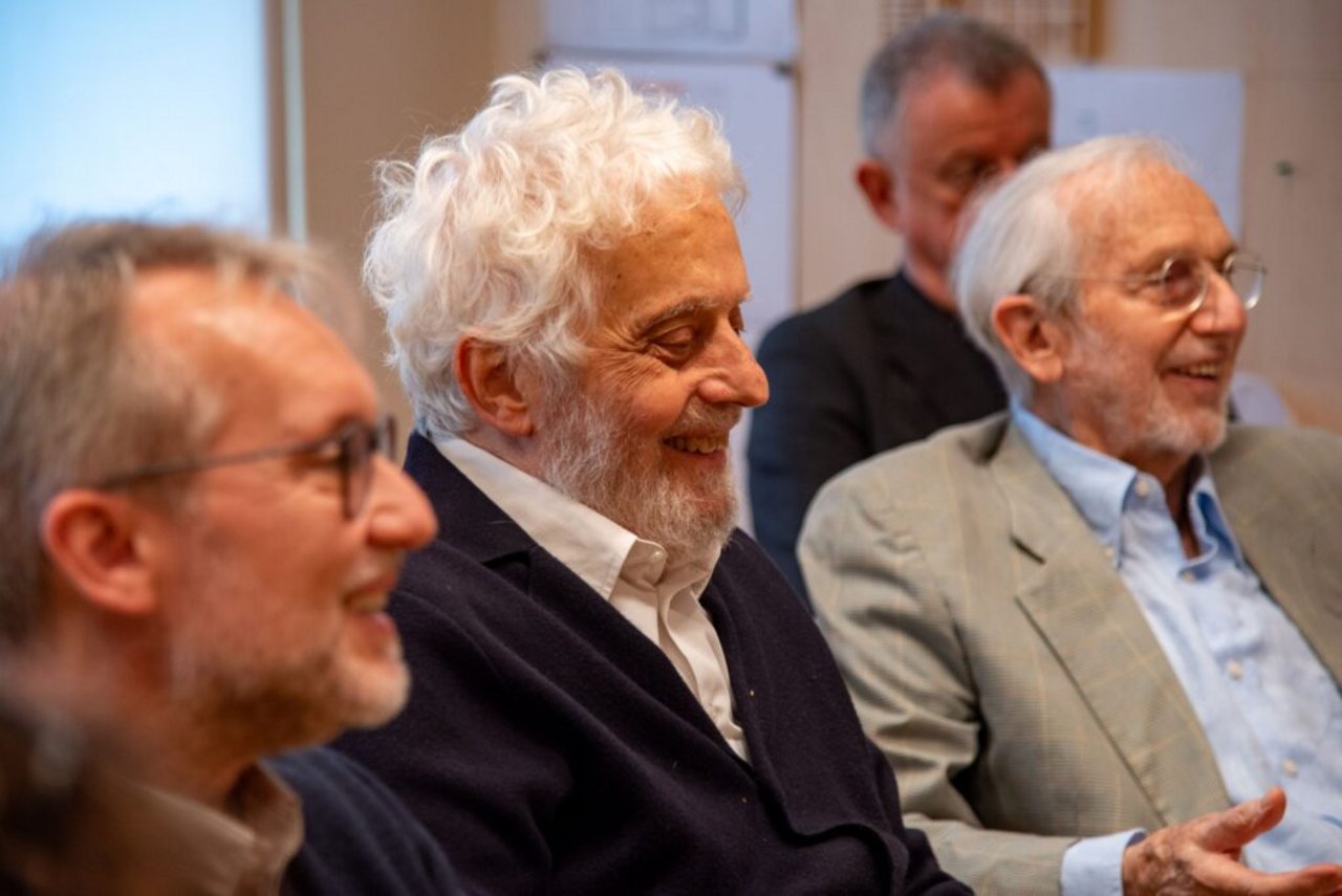 DABC professor Gabriele Masera, Nicola Piovani, and Renzo Piano