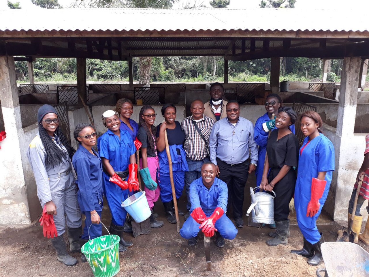 I-FERME Project, staff at the Mpangala Farm in Congo