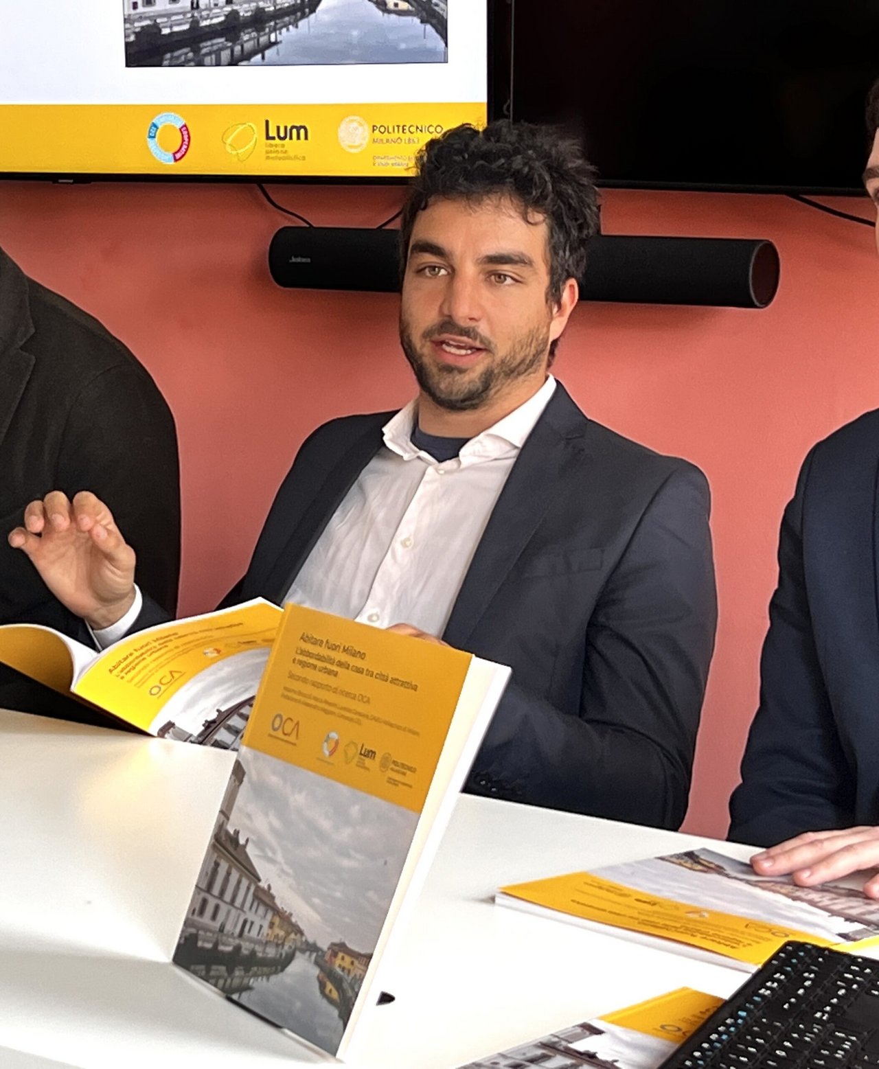 Marco Peverini alla presentazione del Rapporto OCA 2025
