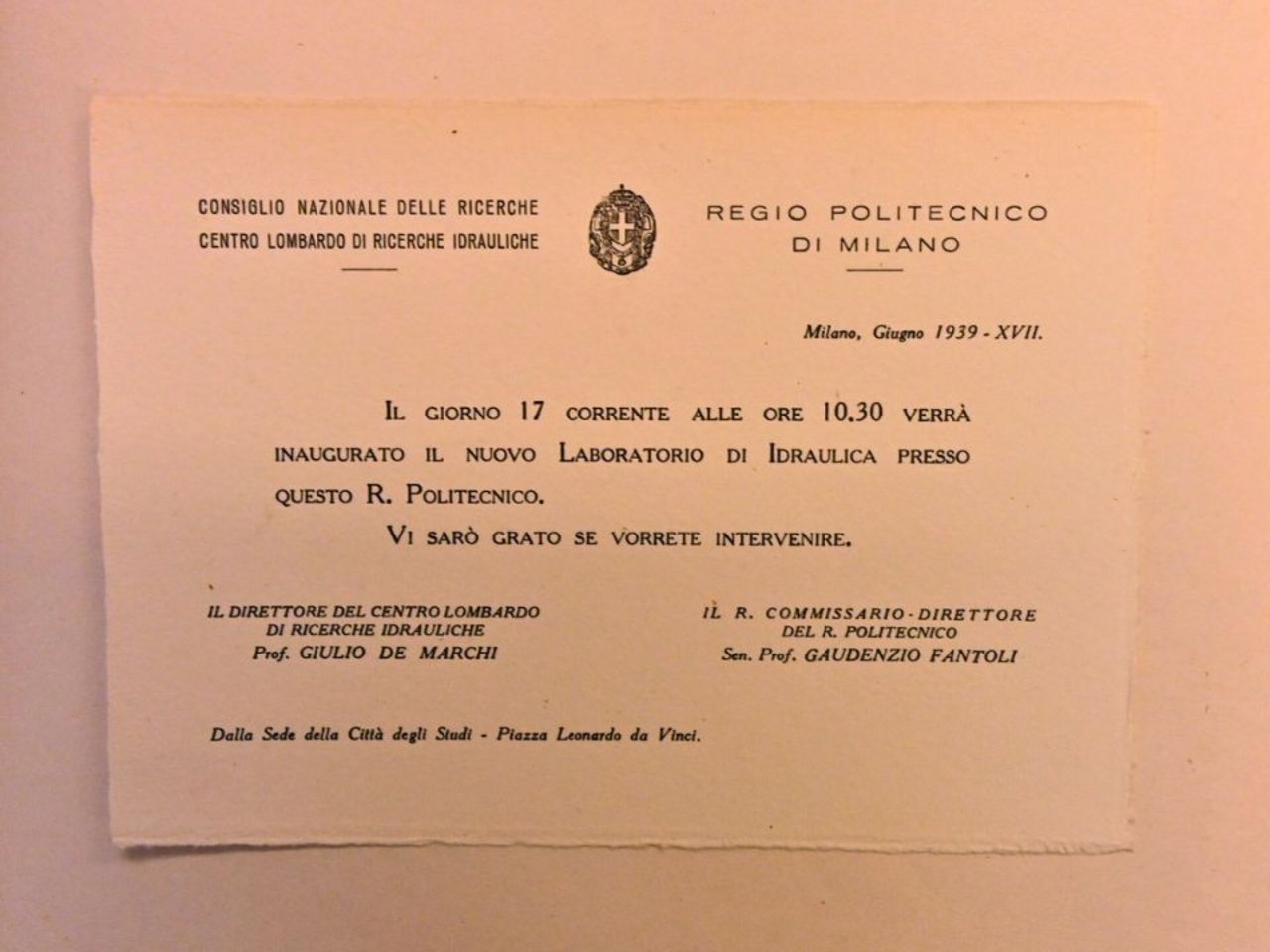 Invito all’inaugurazione del nuovo laboratorio