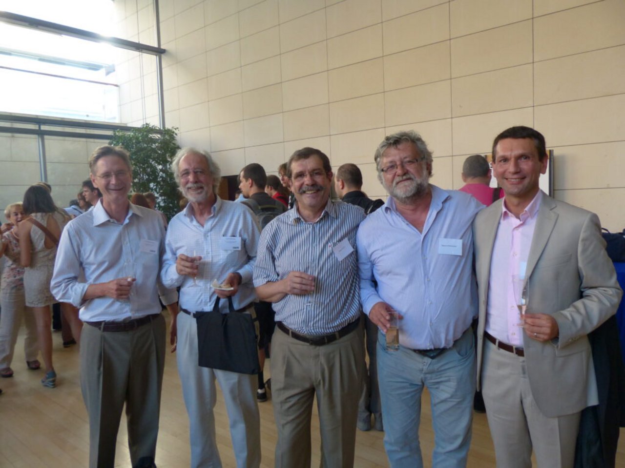From the left: Kenneth Schafer (Louisiana State University); Pierre Agostini (Nobel Prize winner in Physics 2023) Alain Aspect (Nobel Prize winner in Physics 2022); Maciej Lewenstein; Pascal Salieres (CEA)