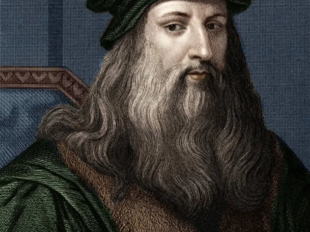 Historical portrait of Leonardo da Vinci, iconographic reference for the Plastic-IndexLab project, Politecnico di Milano.