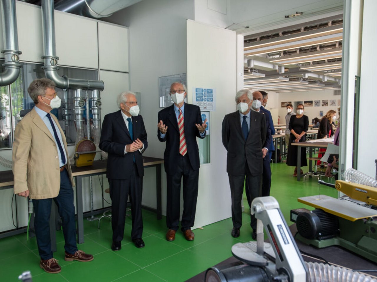 Il presidente Sergio Mattarella visita LaborA