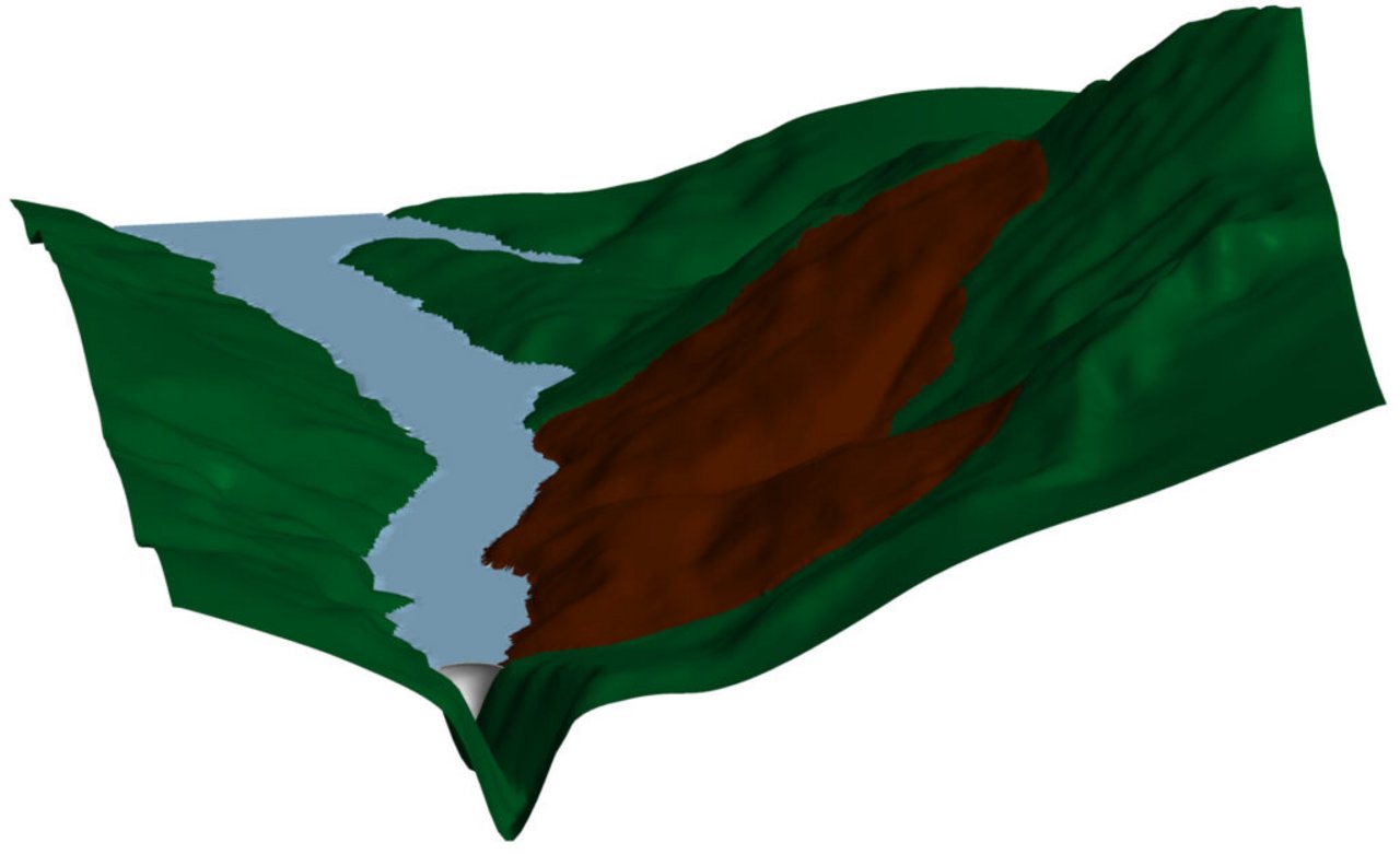 Detail of the numerical model of the Vajont Valley