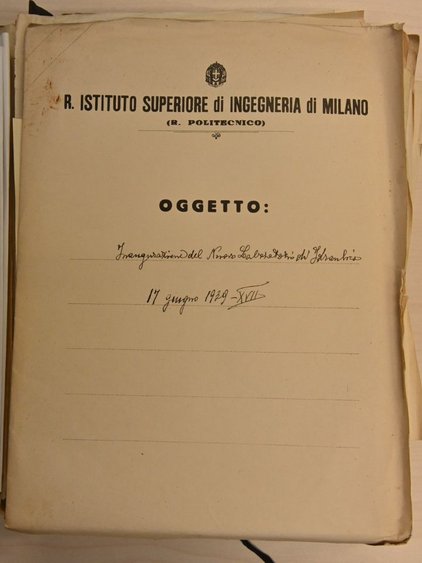 I documenti per l’inaugurazione