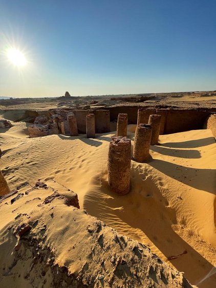Dettaglio dell’edificio termale di epoca romana di Amheida © Caputo