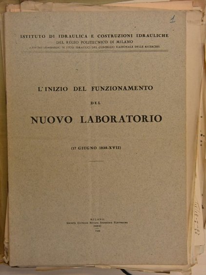 L’inizio del funzionamento del nuovo laboratorio