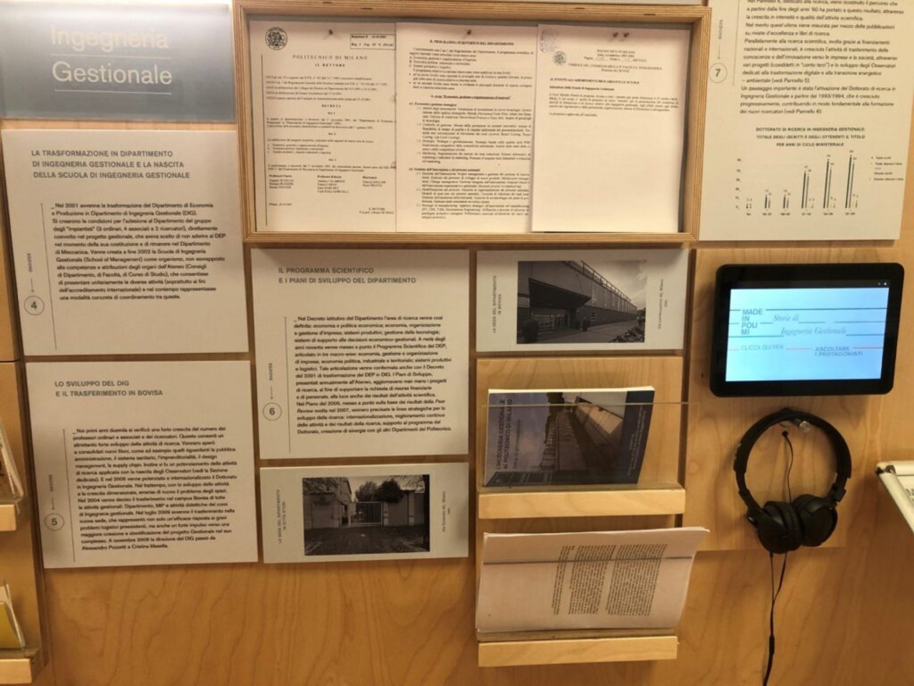 La mostra MADE IN POLIMI sulla storia del Dipartimento di Ingegneria Gestionale 