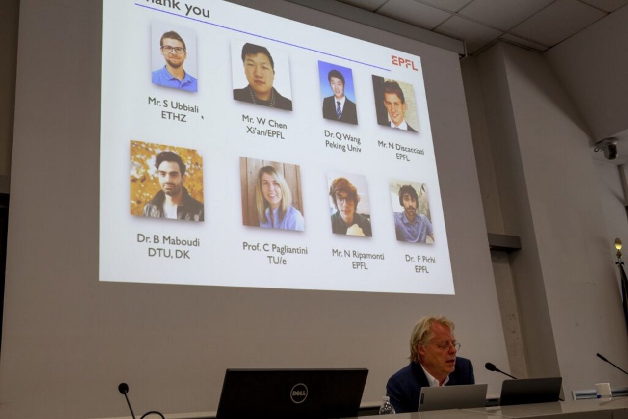 Jan S. Hestaven during his conference at Politecnico di Milano