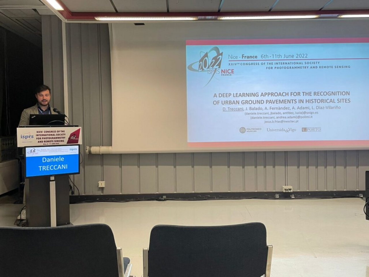 Daniele Treccani al congresso di fotogrammetria e telerilevamento