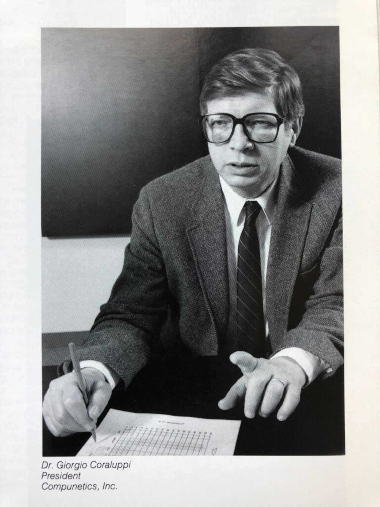 Giorgo Coraluppi, presidente di Compunetics