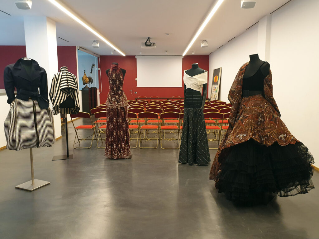 Gianfranco Ferré clothes exhibited at the Research Center in via Tortona