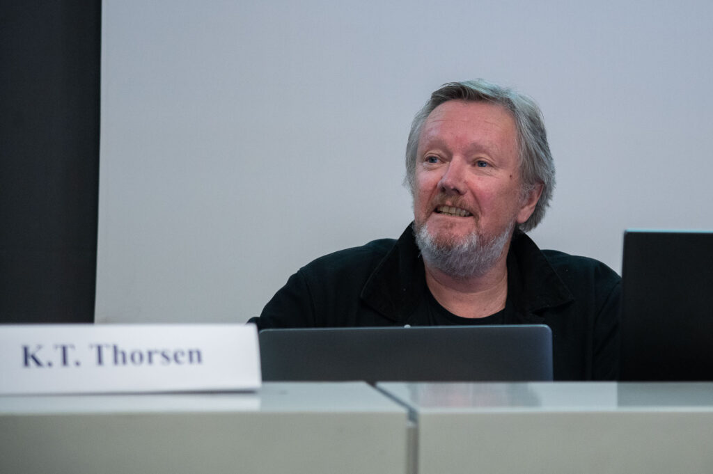 7 giugno 2022 Kjetil Trædal Thorsen durante la sua Lecture al Politecnico di Milano "Nature as the client"
