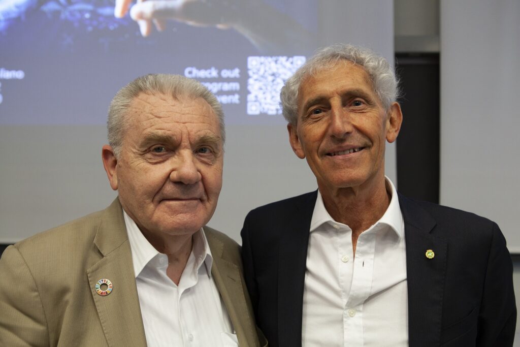 Jean-Pierre Bourguignon con Alfio Quarteroni - © E. L. Piazza