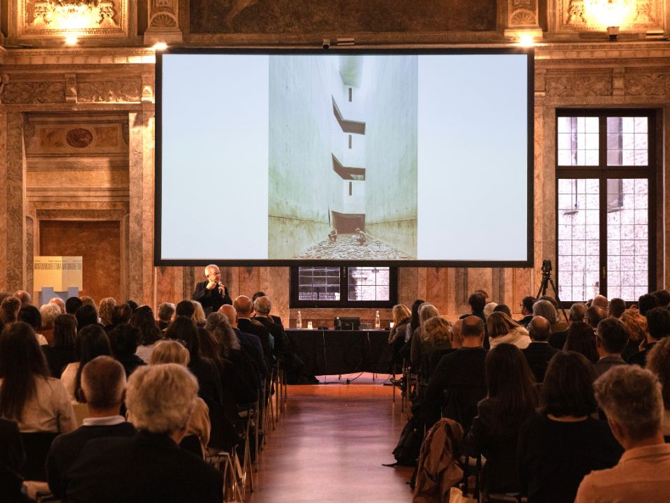 Daniel Libeskind all'evento di apertura di MANTOVARCHITETTURA 2025