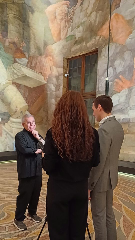 Daniel Libeskind nella Sala dei Giganti di Palazzo Te