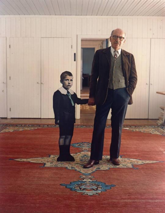 Saul Steinberg with Himself as a Little Boy by Evelyn Hofer