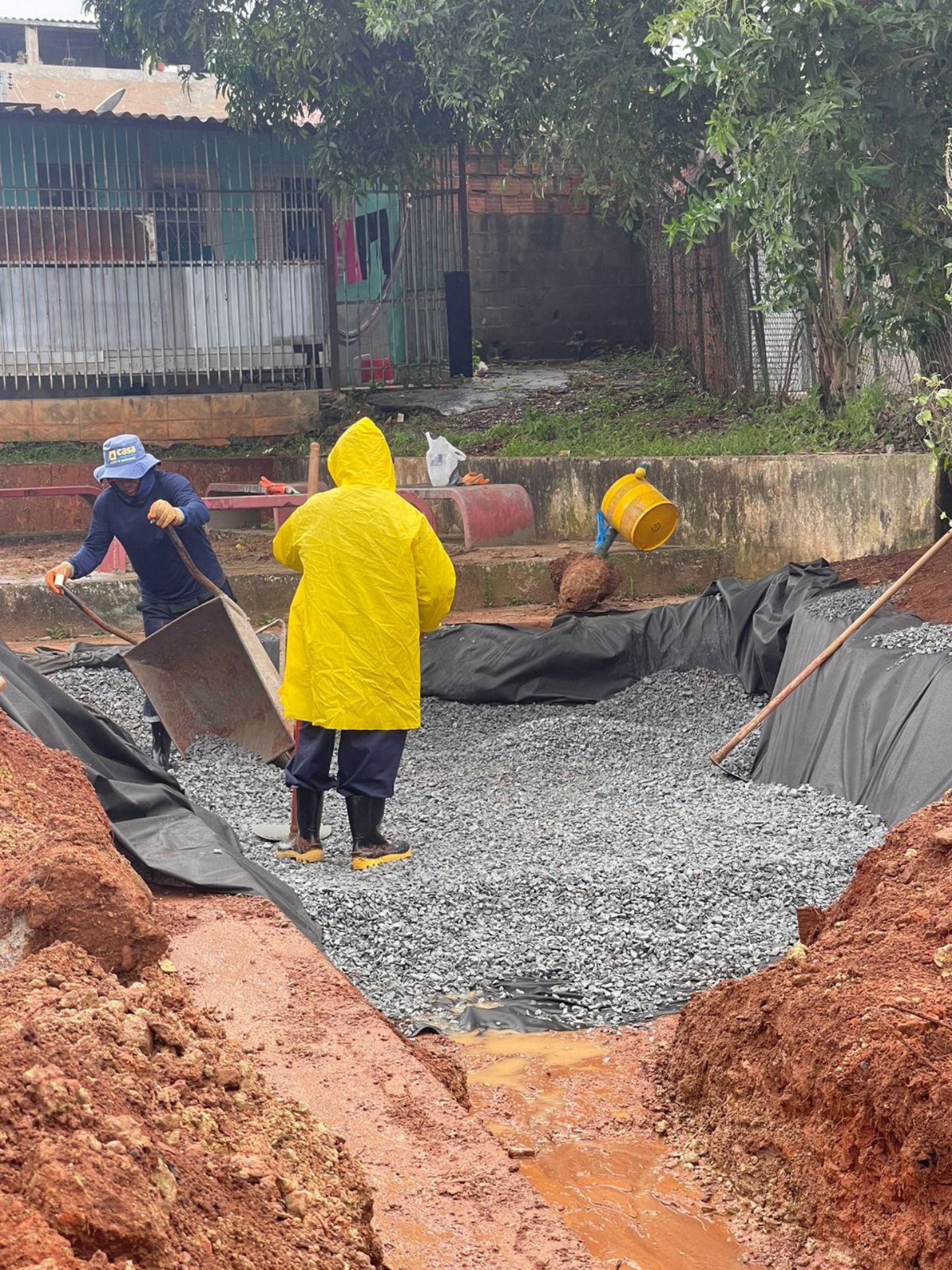 Work during the construction of the resilient green belt